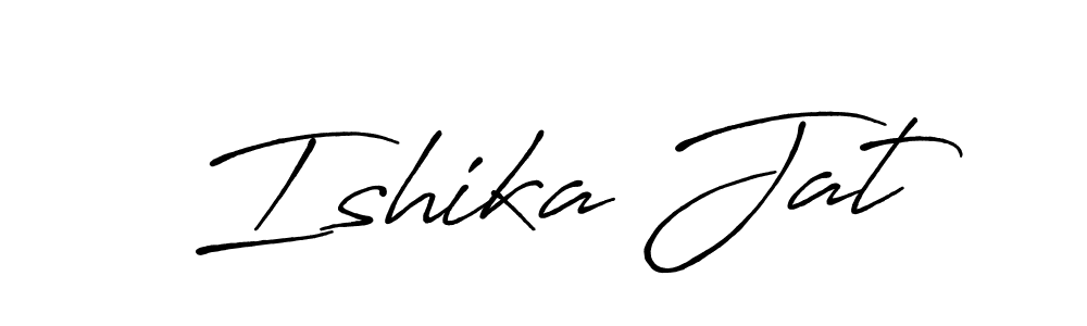 How to make Ishika Jat signature? Antro_Vectra_Bolder is a professional autograph style. Create handwritten signature for Ishika Jat name. Ishika Jat signature style 7 images and pictures png