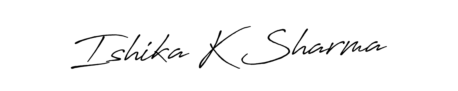 Use a signature maker to create a handwritten signature online. With this signature software, you can design (Antro_Vectra_Bolder) your own signature for name Ishika K Sharma. Ishika K Sharma signature style 7 images and pictures png