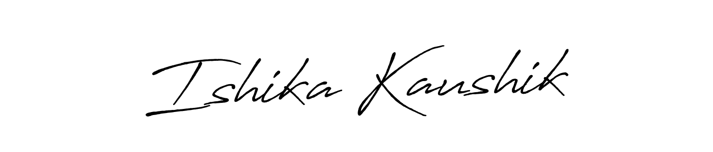 This is the best signature style for the Ishika Kaushik name. Also you like these signature font (Antro_Vectra_Bolder). Mix name signature. Ishika Kaushik signature style 7 images and pictures png