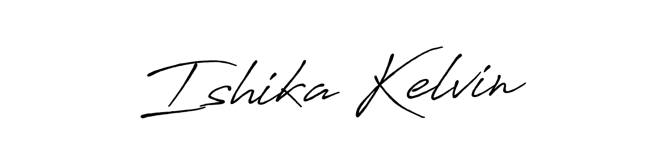 How to make Ishika Kelvin signature? Antro_Vectra_Bolder is a professional autograph style. Create handwritten signature for Ishika Kelvin name. Ishika Kelvin signature style 7 images and pictures png