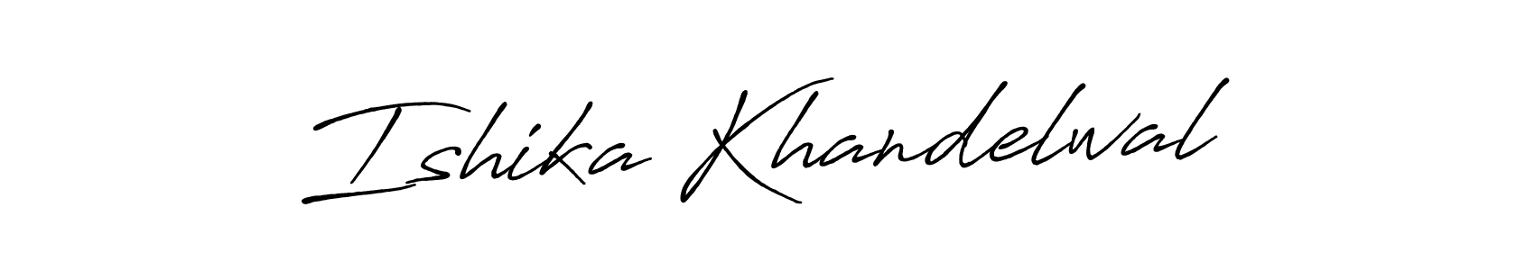 Similarly Antro_Vectra_Bolder is the best handwritten signature design. Signature creator online .You can use it as an online autograph creator for name Ishika Khandelwal. Ishika Khandelwal signature style 7 images and pictures png