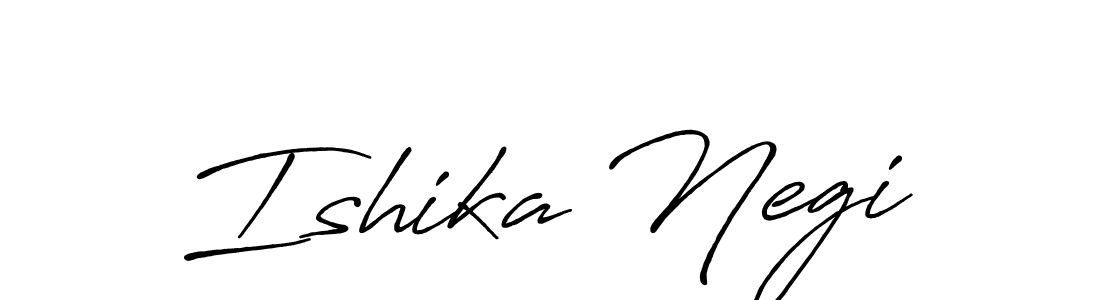 if you are searching for the best signature style for your name Ishika Negi. so please give up your signature search. here we have designed multiple signature styles  using Antro_Vectra_Bolder. Ishika Negi signature style 7 images and pictures png