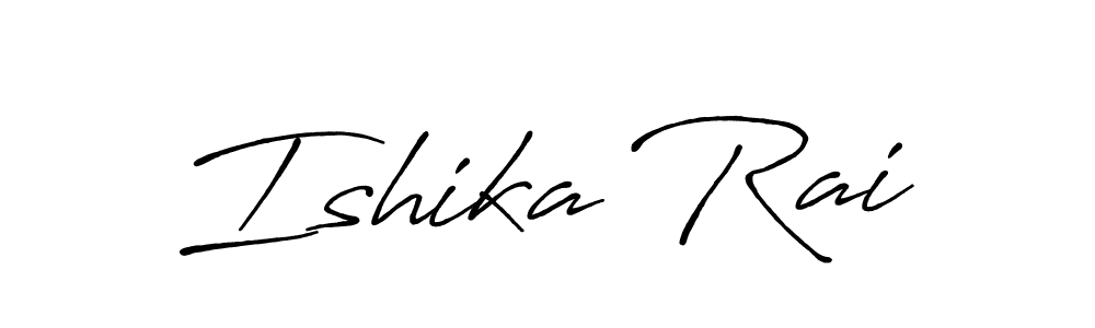 This is the best signature style for the Ishika Rai name. Also you like these signature font (Antro_Vectra_Bolder). Mix name signature. Ishika Rai signature style 7 images and pictures png