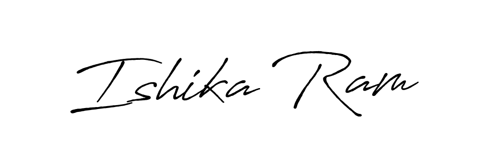 Make a beautiful signature design for name Ishika Ram. With this signature (Antro_Vectra_Bolder) style, you can create a handwritten signature for free. Ishika Ram signature style 7 images and pictures png