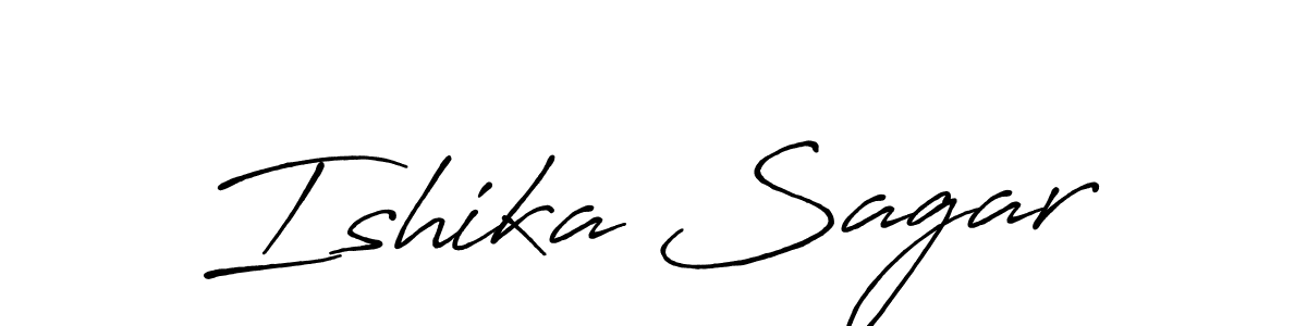 Make a beautiful signature design for name Ishika Sagar. With this signature (Antro_Vectra_Bolder) style, you can create a handwritten signature for free. Ishika Sagar signature style 7 images and pictures png