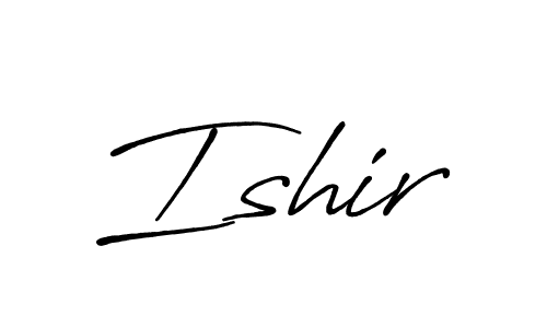 if you are searching for the best signature style for your name Ishir. so please give up your signature search. here we have designed multiple signature styles  using Antro_Vectra_Bolder. Ishir signature style 7 images and pictures png