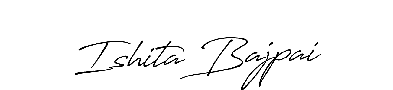 It looks lik you need a new signature style for name Ishita Bajpai. Design unique handwritten (Antro_Vectra_Bolder) signature with our free signature maker in just a few clicks. Ishita Bajpai signature style 7 images and pictures png