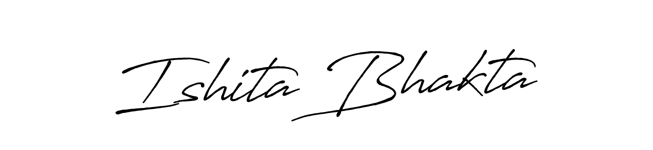 The best way (Antro_Vectra_Bolder) to make a short signature is to pick only two or three words in your name. The name Ishita Bhakta include a total of six letters. For converting this name. Ishita Bhakta signature style 7 images and pictures png