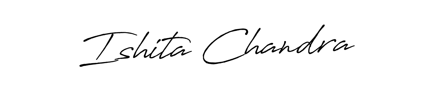 Ishita Chandra stylish signature style. Best Handwritten Sign (Antro_Vectra_Bolder) for my name. Handwritten Signature Collection Ideas for my name Ishita Chandra. Ishita Chandra signature style 7 images and pictures png