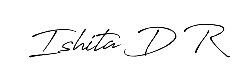 How to make Ishita D R signature? Antro_Vectra_Bolder is a professional autograph style. Create handwritten signature for Ishita D R name. Ishita D R signature style 7 images and pictures png
