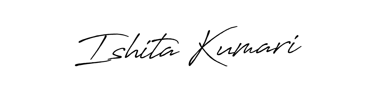 Antro_Vectra_Bolder is a professional signature style that is perfect for those who want to add a touch of class to their signature. It is also a great choice for those who want to make their signature more unique. Get Ishita Kumari name to fancy signature for free. Ishita Kumari signature style 7 images and pictures png