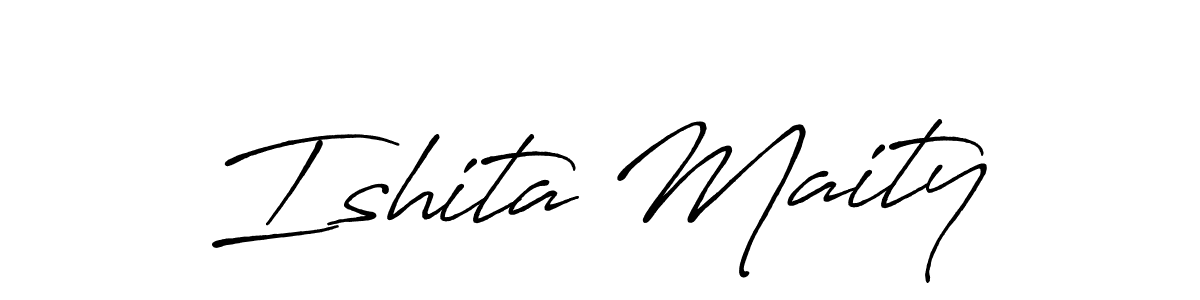 Similarly Antro_Vectra_Bolder is the best handwritten signature design. Signature creator online .You can use it as an online autograph creator for name Ishita Maity. Ishita Maity signature style 7 images and pictures png