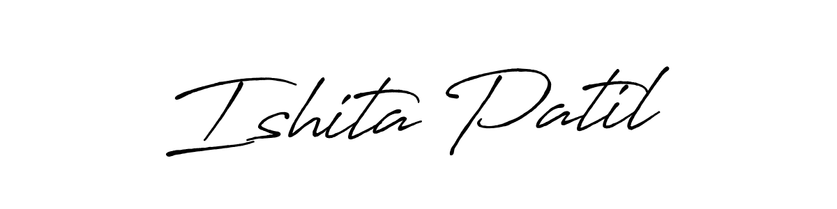 Use a signature maker to create a handwritten signature online. With this signature software, you can design (Antro_Vectra_Bolder) your own signature for name Ishita Patil. Ishita Patil signature style 7 images and pictures png