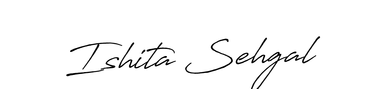 How to make Ishita Sehgal name signature. Use Antro_Vectra_Bolder style for creating short signs online. This is the latest handwritten sign. Ishita Sehgal signature style 7 images and pictures png