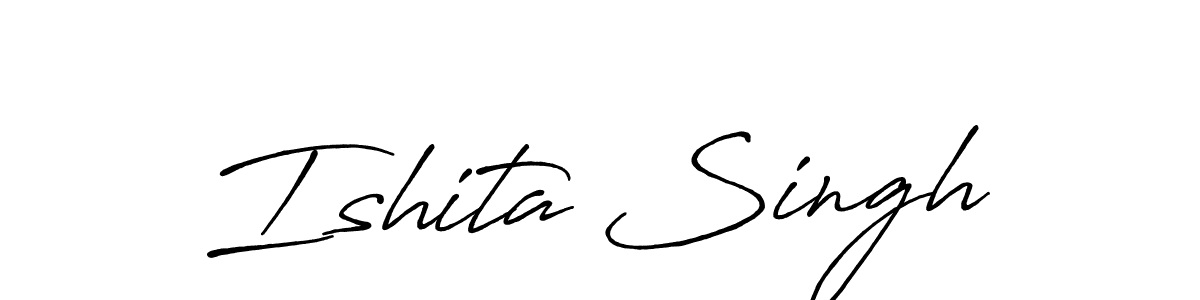 Ishita Singh stylish signature style. Best Handwritten Sign (Antro_Vectra_Bolder) for my name. Handwritten Signature Collection Ideas for my name Ishita Singh. Ishita Singh signature style 7 images and pictures png