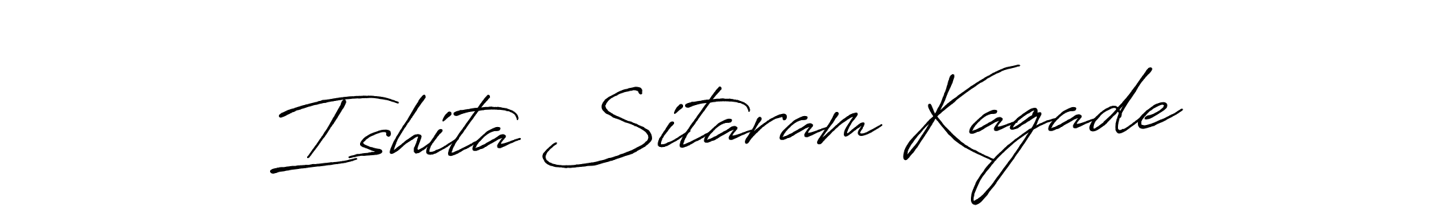 How to make Ishita Sitaram Kagade signature? Antro_Vectra_Bolder is a professional autograph style. Create handwritten signature for Ishita Sitaram Kagade name. Ishita Sitaram Kagade signature style 7 images and pictures png