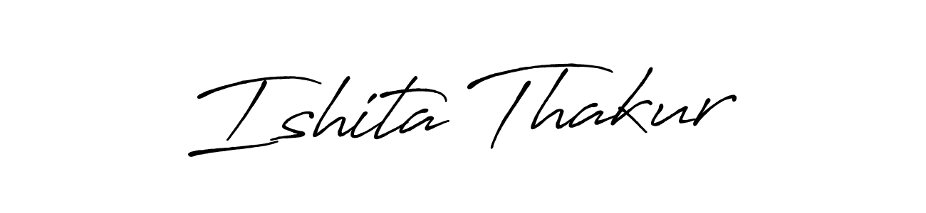 Also You can easily find your signature by using the search form. We will create Ishita Thakur name handwritten signature images for you free of cost using Antro_Vectra_Bolder sign style. Ishita Thakur signature style 7 images and pictures png