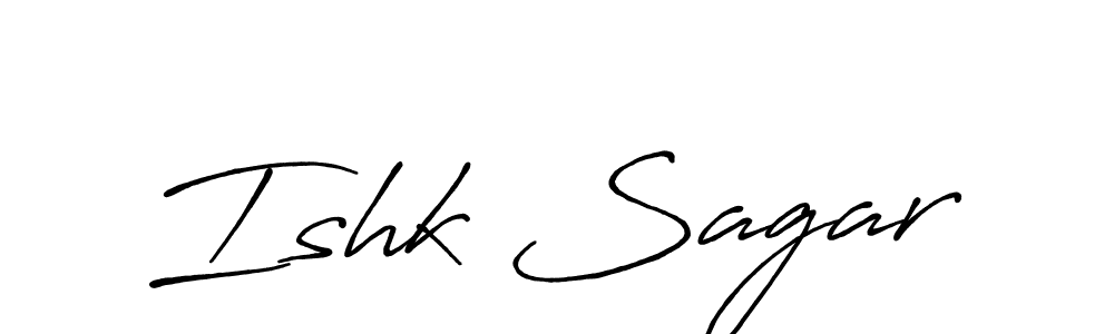 Also You can easily find your signature by using the search form. We will create Ishk Sagar name handwritten signature images for you free of cost using Antro_Vectra_Bolder sign style. Ishk Sagar signature style 7 images and pictures png