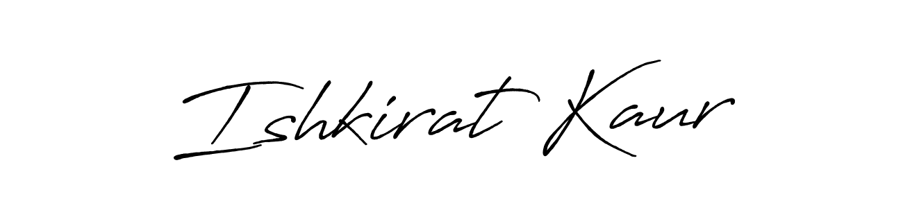 Use a signature maker to create a handwritten signature online. With this signature software, you can design (Antro_Vectra_Bolder) your own signature for name Ishkirat Kaur. Ishkirat Kaur signature style 7 images and pictures png