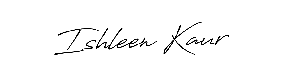 Also we have Ishleen Kaur name is the best signature style. Create professional handwritten signature collection using Antro_Vectra_Bolder autograph style. Ishleen Kaur signature style 7 images and pictures png