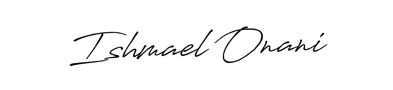 if you are searching for the best signature style for your name Ishmael Onani. so please give up your signature search. here we have designed multiple signature styles  using Antro_Vectra_Bolder. Ishmael Onani signature style 7 images and pictures png