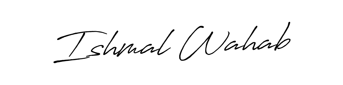 It looks lik you need a new signature style for name Ishmal Wahab. Design unique handwritten (Antro_Vectra_Bolder) signature with our free signature maker in just a few clicks. Ishmal Wahab signature style 7 images and pictures png