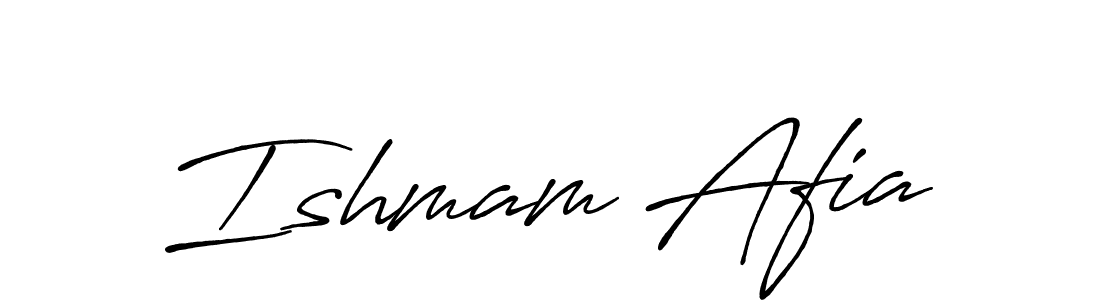 Create a beautiful signature design for name Ishmam Afia. With this signature (Antro_Vectra_Bolder) fonts, you can make a handwritten signature for free. Ishmam Afia signature style 7 images and pictures png