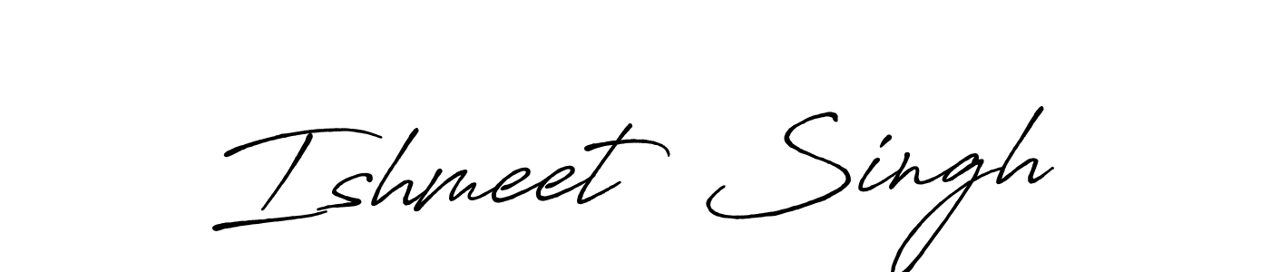 This is the best signature style for the Ishmeet  Singh name. Also you like these signature font (Antro_Vectra_Bolder). Mix name signature. Ishmeet  Singh signature style 7 images and pictures png