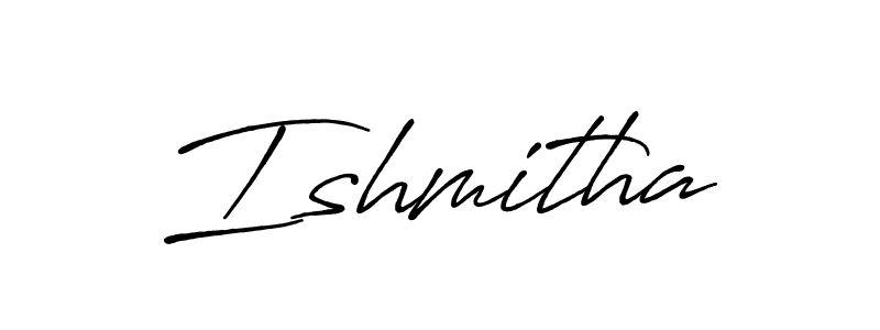 if you are searching for the best signature style for your name Ishmitha. so please give up your signature search. here we have designed multiple signature styles  using Antro_Vectra_Bolder. Ishmitha signature style 7 images and pictures png
