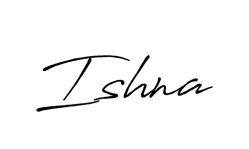 Make a beautiful signature design for name Ishna. With this signature (Antro_Vectra_Bolder) style, you can create a handwritten signature for free. Ishna signature style 7 images and pictures png