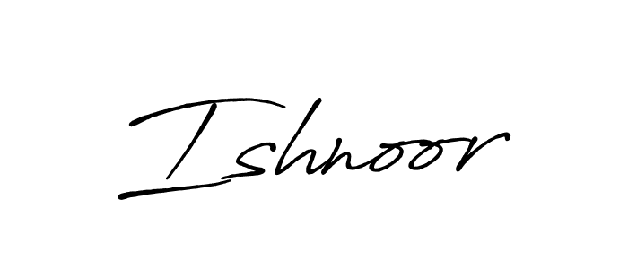 How to make Ishnoor signature? Antro_Vectra_Bolder is a professional autograph style. Create handwritten signature for Ishnoor name. Ishnoor signature style 7 images and pictures png