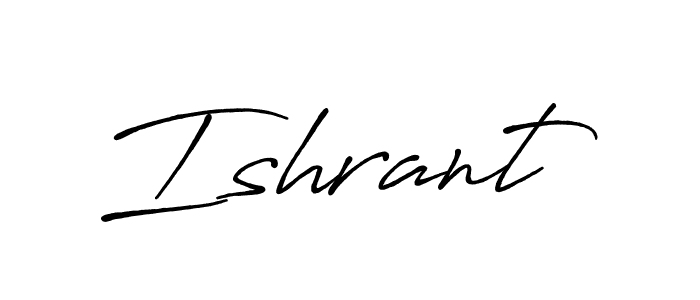 It looks lik you need a new signature style for name Ishrant. Design unique handwritten (Antro_Vectra_Bolder) signature with our free signature maker in just a few clicks. Ishrant signature style 7 images and pictures png
