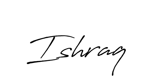 It looks lik you need a new signature style for name Ishraq. Design unique handwritten (Antro_Vectra_Bolder) signature with our free signature maker in just a few clicks. Ishraq signature style 7 images and pictures png