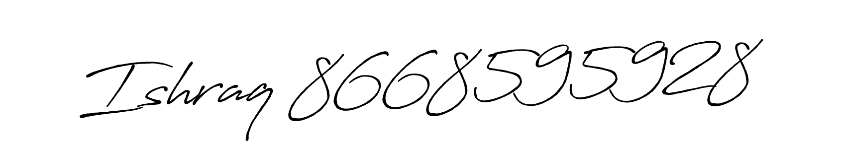 Make a beautiful signature design for name Ishraq 8668595928. Use this online signature maker to create a handwritten signature for free. Ishraq 8668595928 signature style 7 images and pictures png