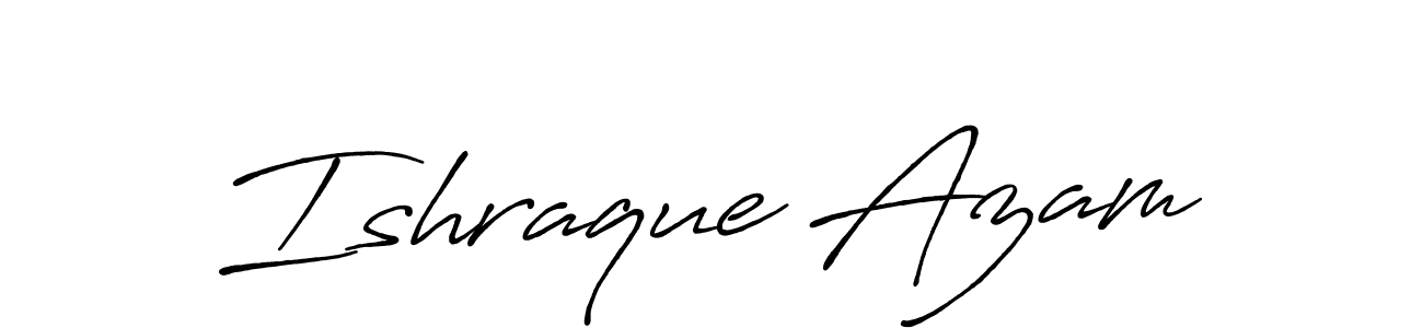 Use a signature maker to create a handwritten signature online. With this signature software, you can design (Antro_Vectra_Bolder) your own signature for name Ishraque Azam. Ishraque Azam signature style 7 images and pictures png