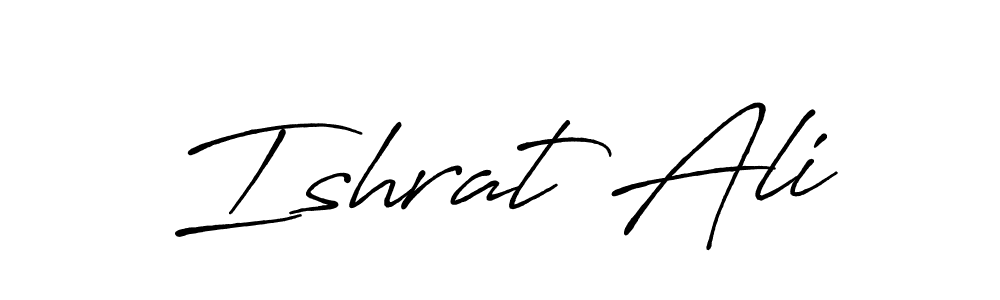 How to make Ishrat Ali signature? Antro_Vectra_Bolder is a professional autograph style. Create handwritten signature for Ishrat Ali name. Ishrat Ali signature style 7 images and pictures png