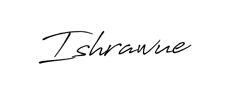 The best way (Antro_Vectra_Bolder) to make a short signature is to pick only two or three words in your name. The name Ishrawue include a total of six letters. For converting this name. Ishrawue signature style 7 images and pictures png