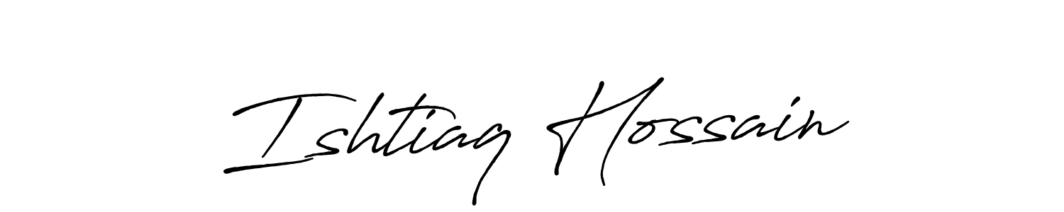This is the best signature style for the Ishtiaq Hossain name. Also you like these signature font (Antro_Vectra_Bolder). Mix name signature. Ishtiaq Hossain signature style 7 images and pictures png