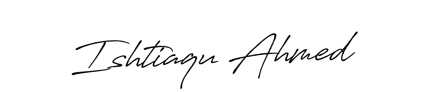 Design your own signature with our free online signature maker. With this signature software, you can create a handwritten (Antro_Vectra_Bolder) signature for name Ishtiaqu Ahmed. Ishtiaqu Ahmed signature style 7 images and pictures png