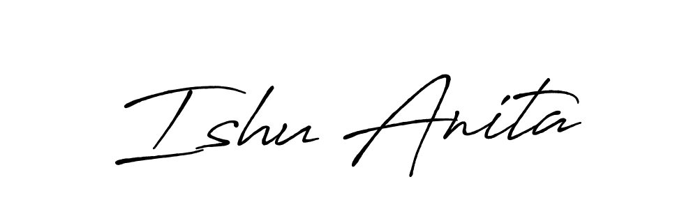 How to make Ishu Anita signature? Antro_Vectra_Bolder is a professional autograph style. Create handwritten signature for Ishu Anita name. Ishu Anita signature style 7 images and pictures png