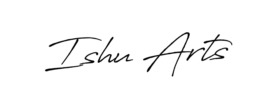 Ishu Arts stylish signature style. Best Handwritten Sign (Antro_Vectra_Bolder) for my name. Handwritten Signature Collection Ideas for my name Ishu Arts. Ishu Arts signature style 7 images and pictures png