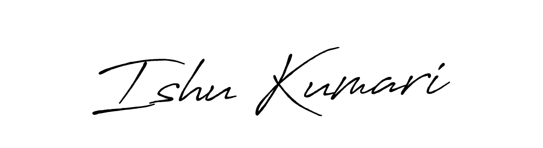 Use a signature maker to create a handwritten signature online. With this signature software, you can design (Antro_Vectra_Bolder) your own signature for name Ishu Kumari. Ishu Kumari signature style 7 images and pictures png