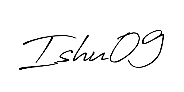 How to make Ishu09 name signature. Use Antro_Vectra_Bolder style for creating short signs online. This is the latest handwritten sign. Ishu09 signature style 7 images and pictures png