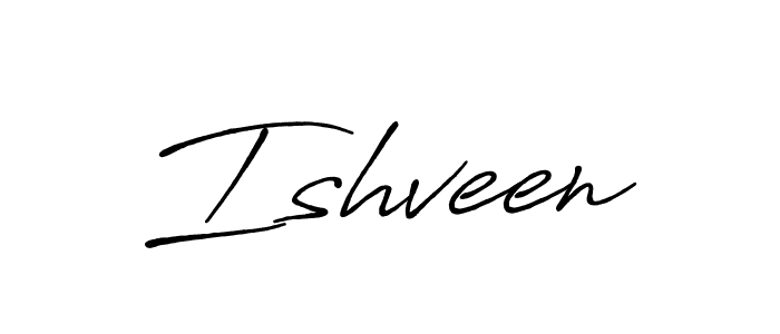 if you are searching for the best signature style for your name Ishveen. so please give up your signature search. here we have designed multiple signature styles  using Antro_Vectra_Bolder. Ishveen signature style 7 images and pictures png