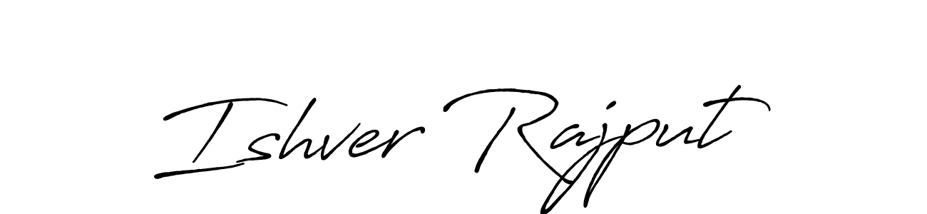 This is the best signature style for the Ishver Rajput name. Also you like these signature font (Antro_Vectra_Bolder). Mix name signature. Ishver Rajput signature style 7 images and pictures png