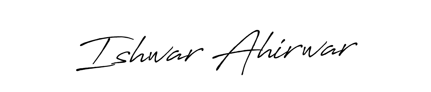 Ishwar Ahirwar stylish signature style. Best Handwritten Sign (Antro_Vectra_Bolder) for my name. Handwritten Signature Collection Ideas for my name Ishwar Ahirwar. Ishwar Ahirwar signature style 7 images and pictures png