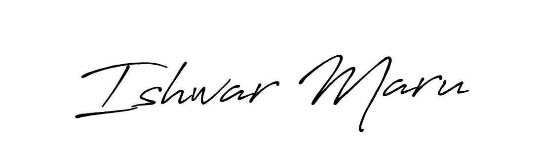 Also we have Ishwar Maru name is the best signature style. Create professional handwritten signature collection using Antro_Vectra_Bolder autograph style. Ishwar Maru signature style 7 images and pictures png