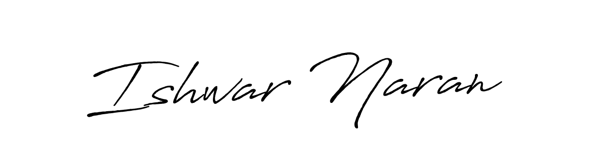 Create a beautiful signature design for name Ishwar Naran. With this signature (Antro_Vectra_Bolder) fonts, you can make a handwritten signature for free. Ishwar Naran signature style 7 images and pictures png