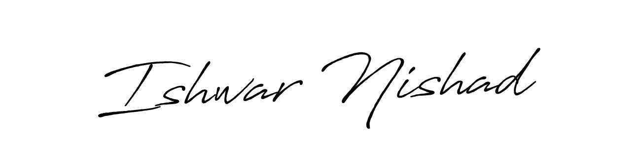 if you are searching for the best signature style for your name Ishwar Nishad. so please give up your signature search. here we have designed multiple signature styles  using Antro_Vectra_Bolder. Ishwar Nishad signature style 7 images and pictures png