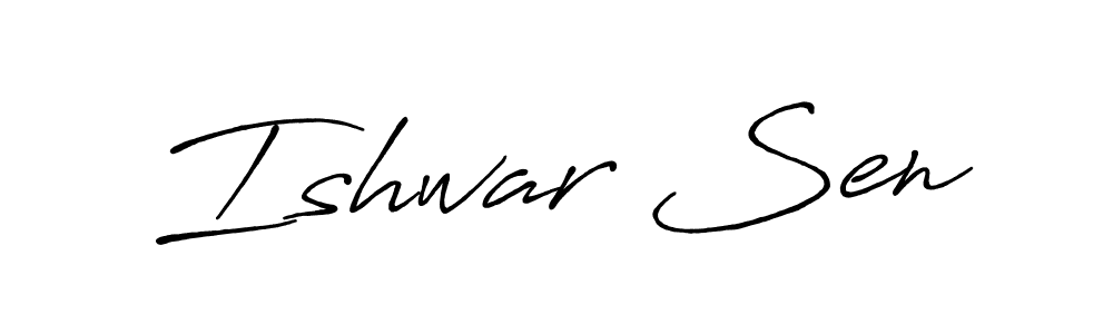 Create a beautiful signature design for name Ishwar Sen. With this signature (Antro_Vectra_Bolder) fonts, you can make a handwritten signature for free. Ishwar Sen signature style 7 images and pictures png